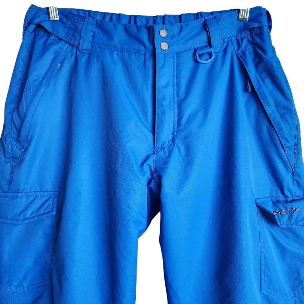 Arctix Men’s Large Blue Insulated Snow Pants Ski Snowboard Cargo Pockets 1960